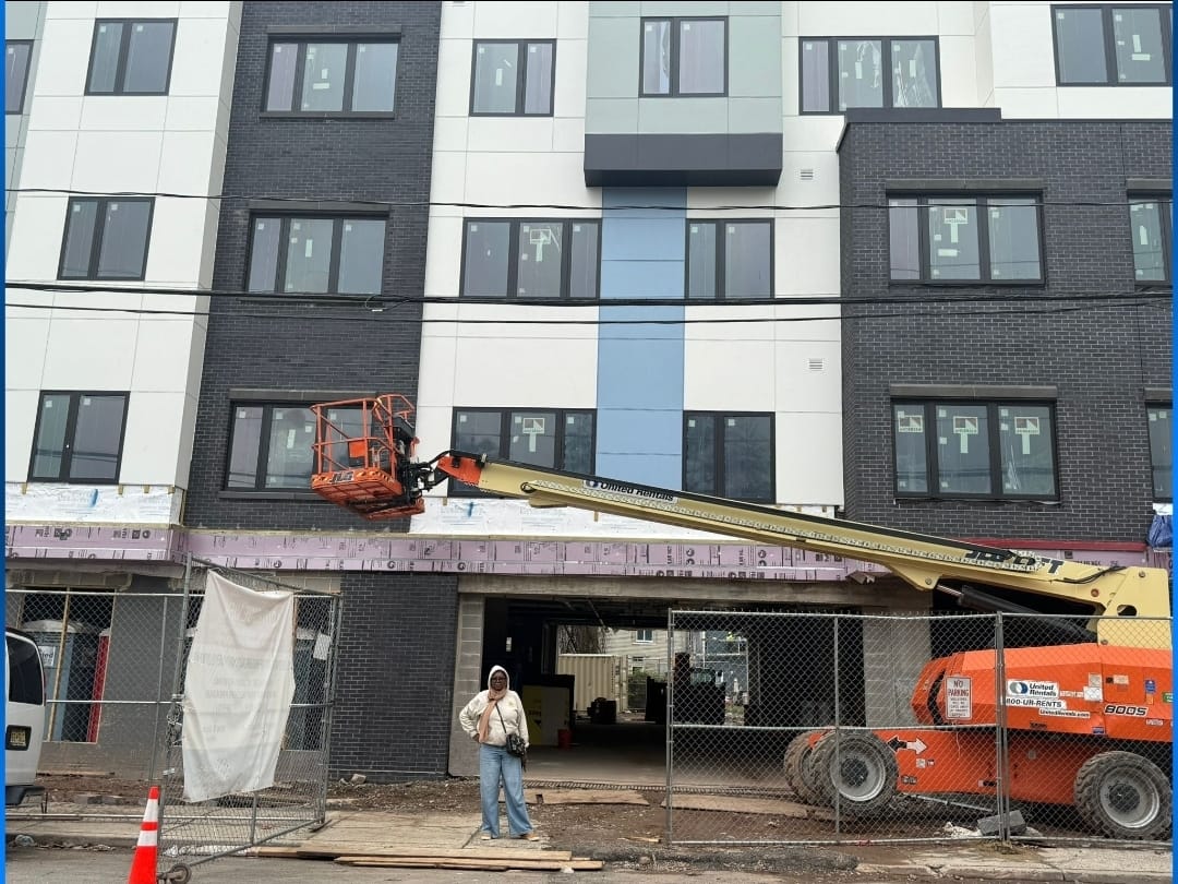 Newark 60-Unit Affordable Housing - South Side View during construction